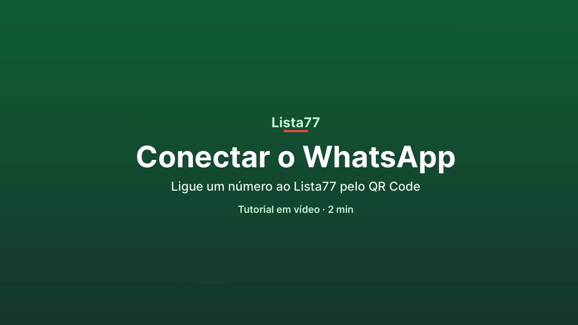 Manual em vídeo: Conectar número
